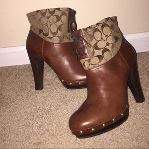 Coach Heeled Leather Boots